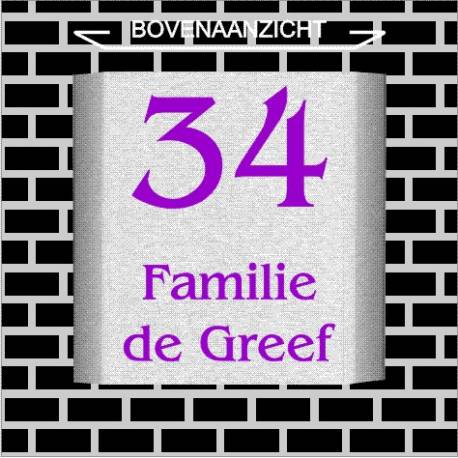 RVS naamplaat 20 X 20 cm
