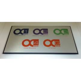 RVS look Naambord Bedrijf oc logo
