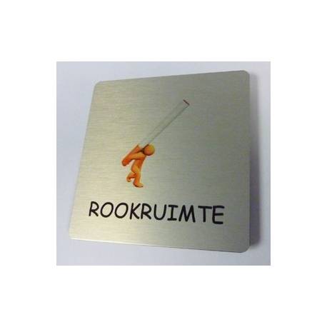 Pictogram Rookruimte Aluminium RVS look