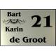 RVS look Naambordje 12 x 8 cm hartje degroot