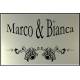 RVS look Naambordje 12 x 8 cm marcobianca
