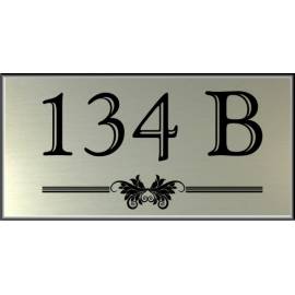 RVS look Huisnummerbord 134 B