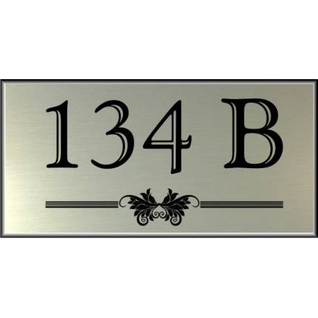 RVS look Huisnummerbord 134 B