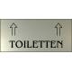 Aanduidingsbord Toiletten Aluminium RVS look