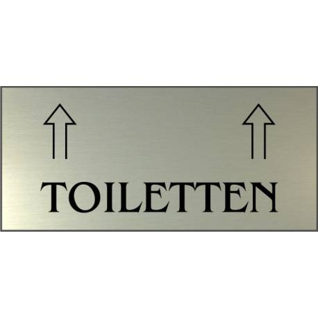 Aanduidingsbord Toiletten Aluminium RVS look